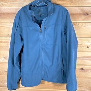 L.L. Bean Men’s Blue Fleece Polartec Front Zip Jacket, Size Medium